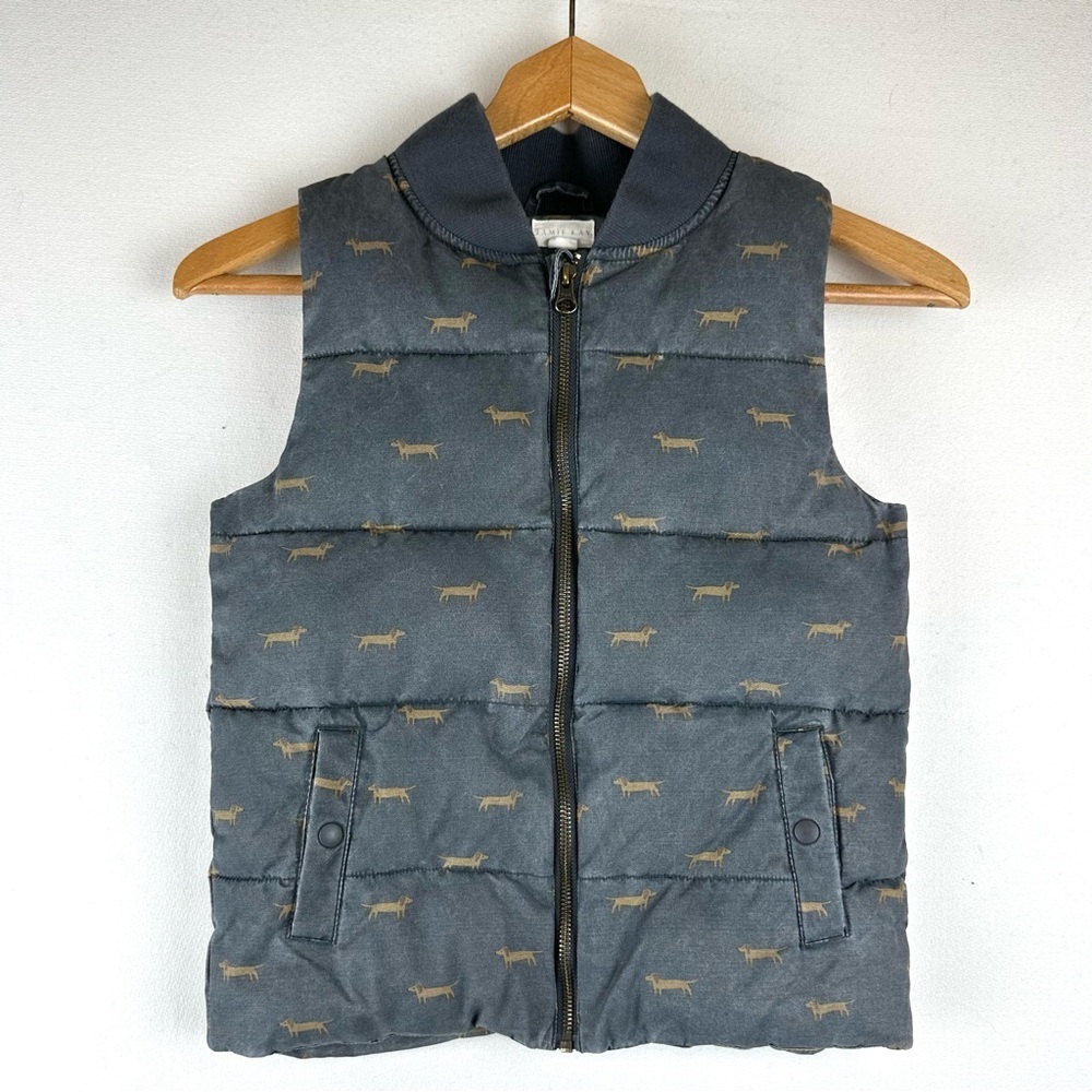 Jamie Kay Kids Basil The Dog Printed Puffer Vest